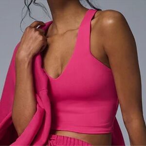 ALO Yoga Lipstick Pink Airbrush Real Bra Tank Size XS